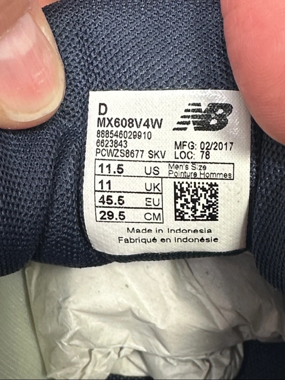 New Balance MX608V5 Size 11.5